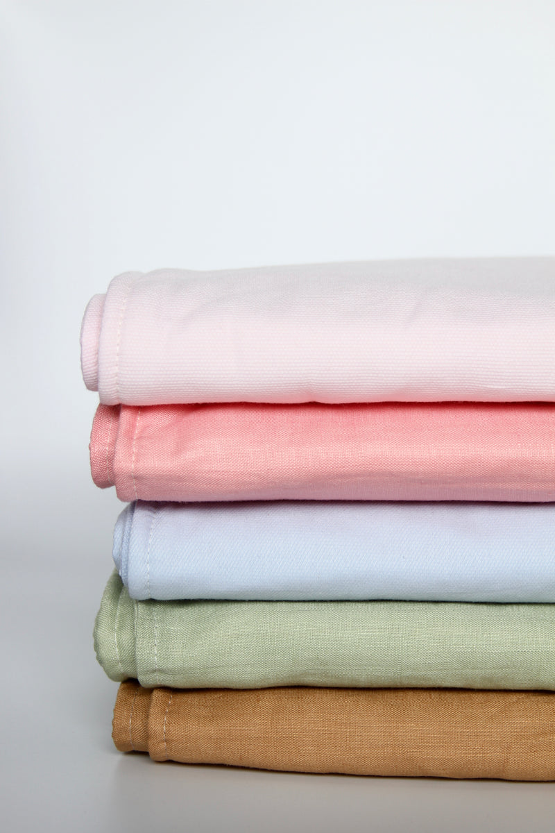 Green linen online blanket